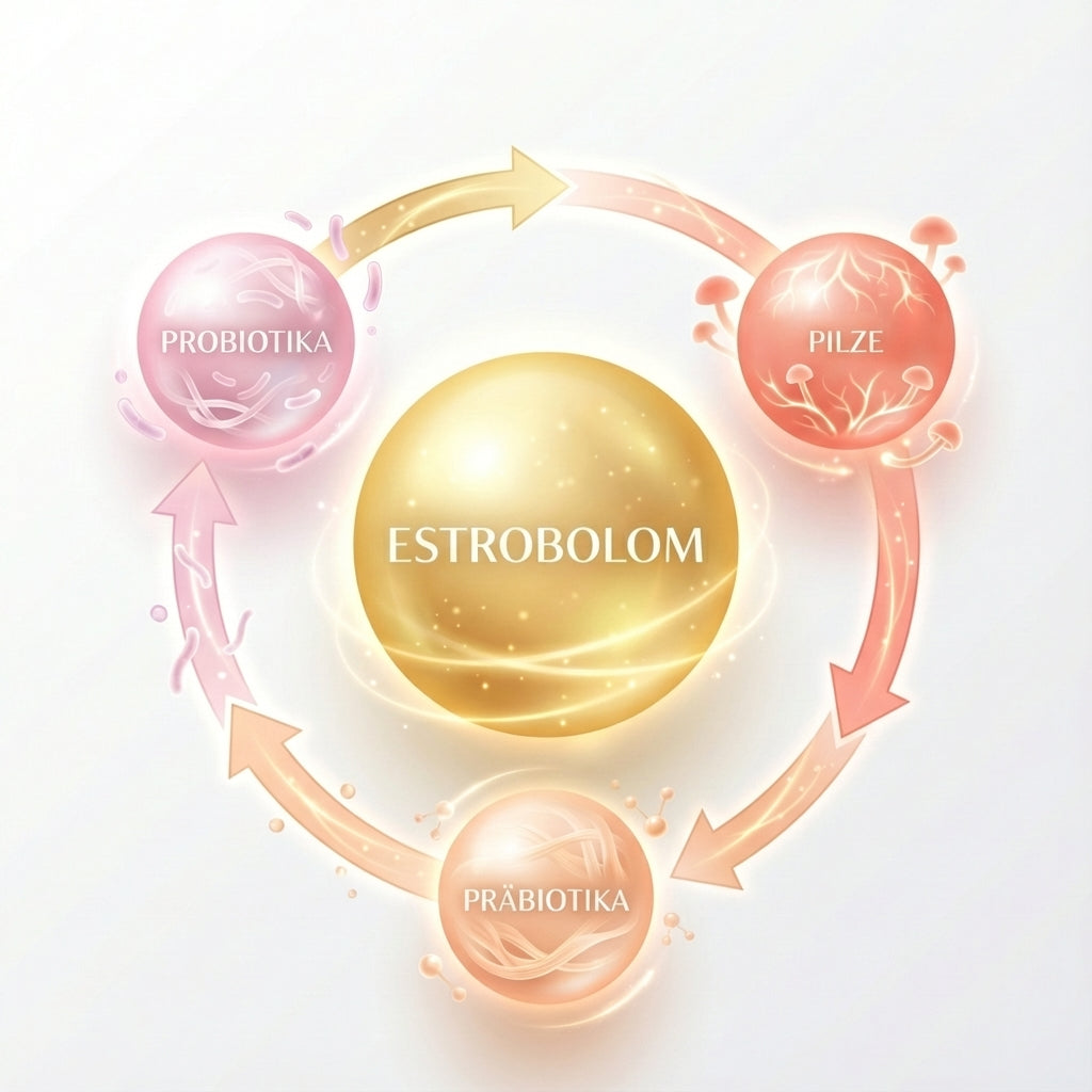 Zerean Balance Estrobolom System mit Probiotika, Präbiotika und Pilzen zur Unterstützung des Östrogenstoffwechsels und der Darmflora in den Wechseljahren